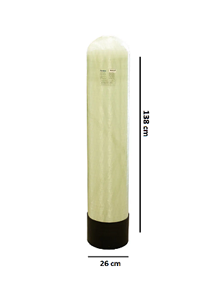 Tanque em Fibra FRP 10x54Cor Natural com Bocal 2.1/2"