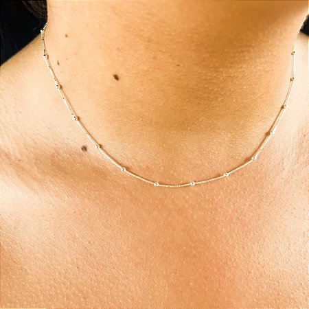 Colar Veneziana com bolinhas