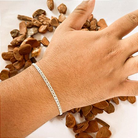 Pulseira Masculina Elos Grumet Duplo 3mm
