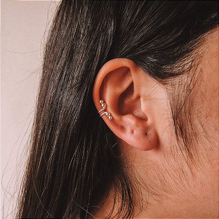 Piercing fake duplo bolinha