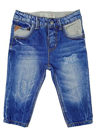 Calça Jeans Bebê Menino Seminova Zara Baby - Azul Jeans - Bambolê Brechó e  Loja Infantil