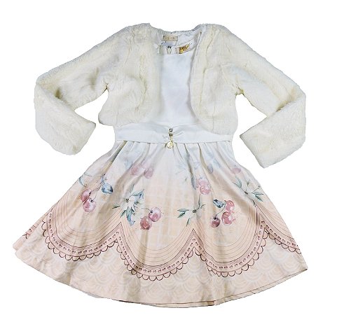 bolero infantil off white