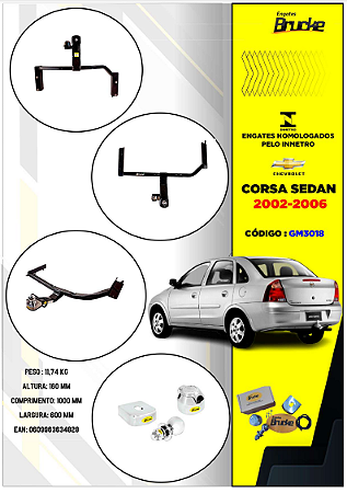 Engate Chevrolet Corsa Sedan 2002 Em Diante Reboque - Loja Stark