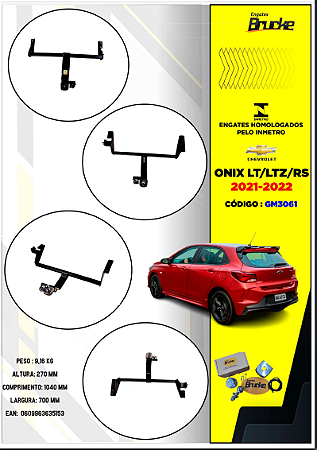 Engate Fixo GM Onix LT/LTZ/RS 2021-2023 GM3061 - Saint Peças e Acessórios  Automotivos