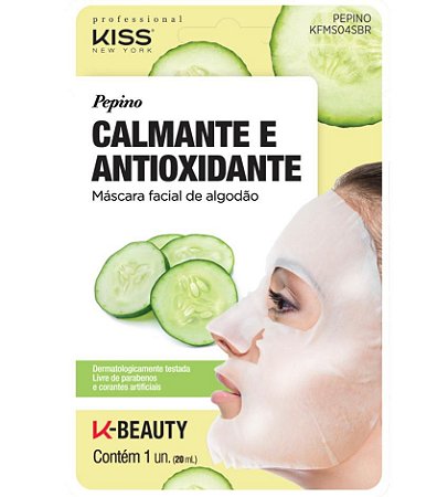 MÁSCARA FACIAL CALMANTE E ANTIOXIDANTE PEPINO - KISS NEW YORK