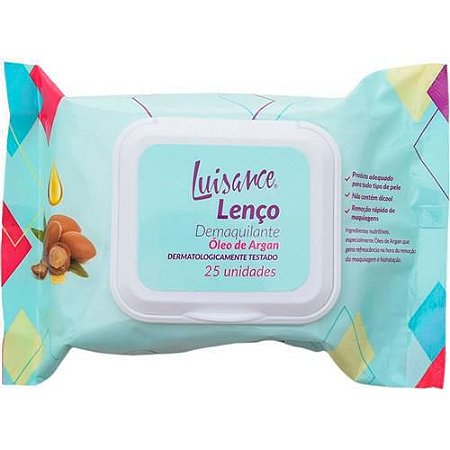 LENÇO DEMAQUILANTE ÓLEO DE ARGAN - LUISANCE