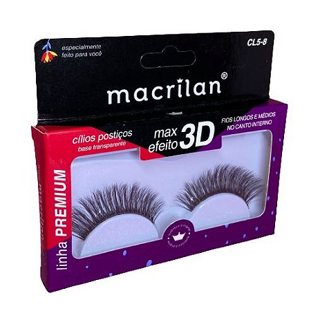 CÍLIOS POSTIÇOS LINHA PREMIUM EFEITO 3D - MACRILAN