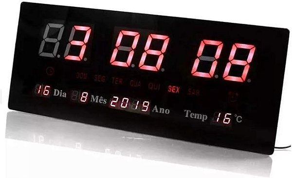 RELOGIO DE PAREDE LED LUATEK