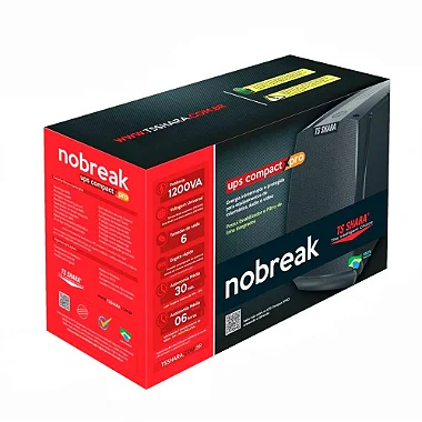 Nobreak UPS 1200 TS SHARA 1BS/1BA BIV AUTO 6T SAIDA 115V/220V