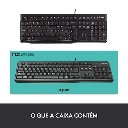 TECLADO USB K120 PRETO LOGITECH