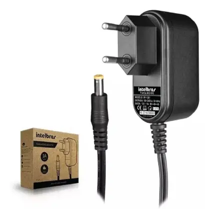 FONTE P/ CAMERAAC/DC PARA CFTV 12V 1A INTELBRAS