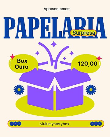 Box Papelaria Surpresa - Ouro