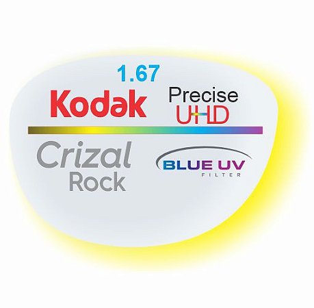 Kodak 1.67 Precise Uhd Blue Crizal Rock