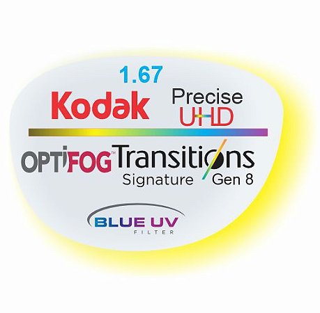 Kodak 1.67 Precise Uhd Blue Transitions Optifog