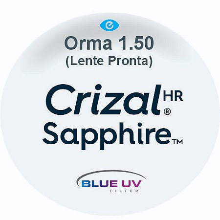 Orma Crizal Sapphire Hr Blue UV (pronta entrega)