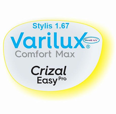 Varilux Comfort Max Stylis 1.67 Blue Uv Crizal Easy Pro