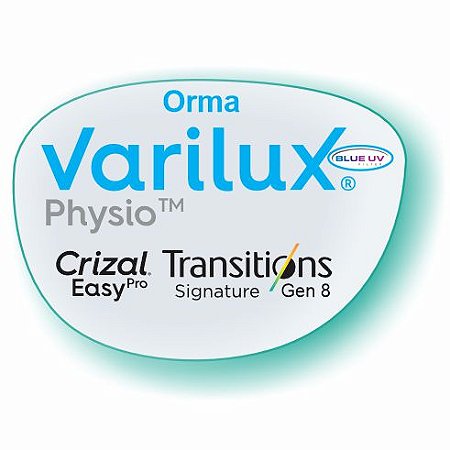 Varilux Physio Orma Blue Uv Transitions Crizal Easy Pro