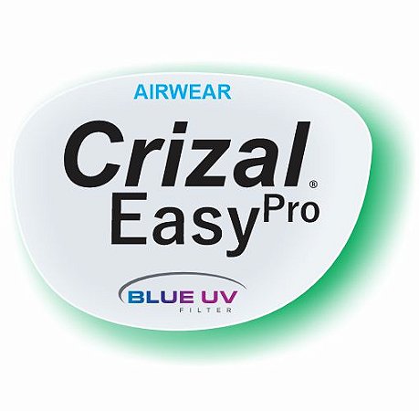 Airwear Blue Uv Crizal Easy Pro Parceiro ptica Santa Luzia Bauru