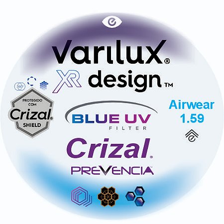 Varilux XR Design Airwear Blue Uv Crizal Prevencia