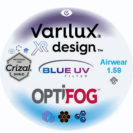 Varilux XR Design Airwear Blue Uv Optifog