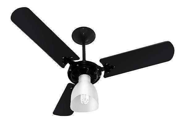 VENTILADOR TETO NEW DELTA LIGHT PRETO ABERTO 38-3119 VENTI-DELTA
