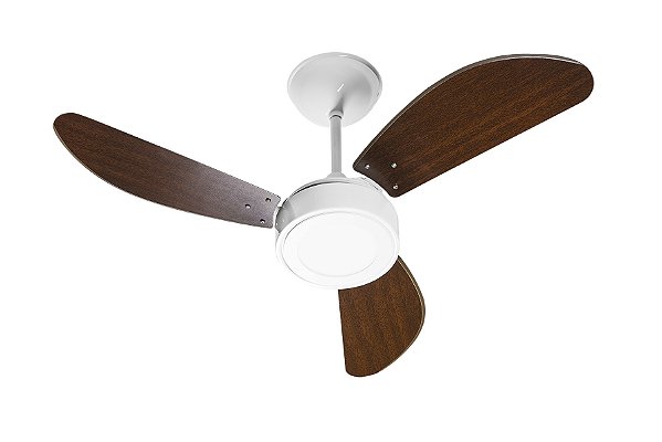 VENTILADOR TETO NEW LIGHT LED BRANCO/TABACO 38-3182 VENTI DELTA