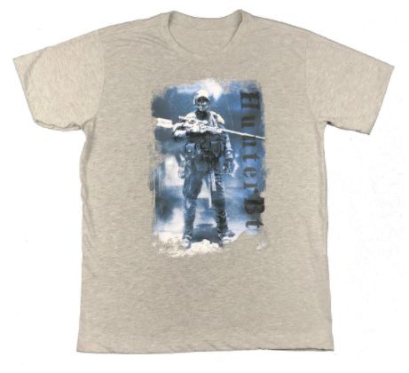 CAMISETA HUNTERBT SOLDADO FORÇAS ESPECIAIS CINZA