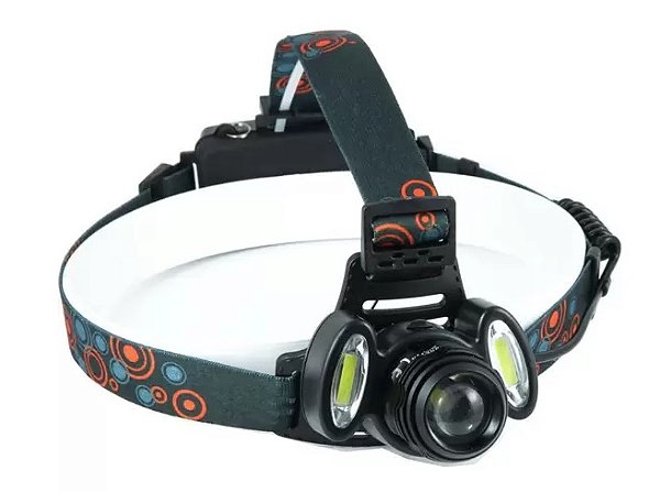 Lanterna de cabeça led recarregavel para bike e cabeça Zoom ajustável