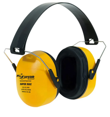 Abafador tipo Concha Super Max 25db Plastcor CA 41949