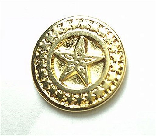 Botão de Metal Estrela Pequeno (Dourado)