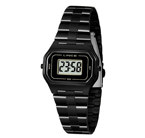 Relógio Feminino Lince Quadrado Digital Preto Sdn4608l - RD Acessórios