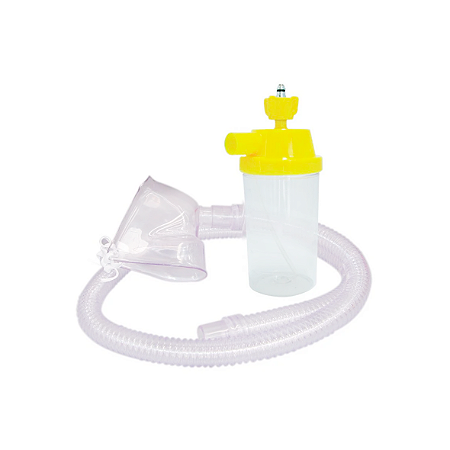 Macronebulizador de Ar Comprimido com Traqueia de Silicone e Máscara de PVC, Tamanho Adulto e Infantil, MedFlex - Unidade