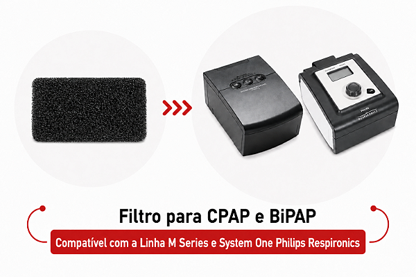 Filtro de Espuma para CPAP e BiPAP Philips Respironics M Series e System One