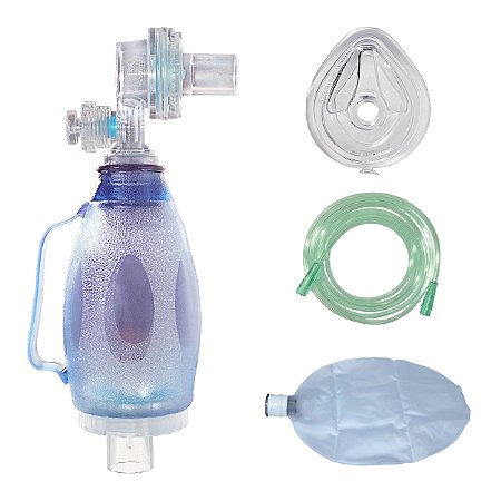 Reanimador Ambu Manual Descartável com Alça, Modelo Neonatal 600ml, Lumiar - Unidade