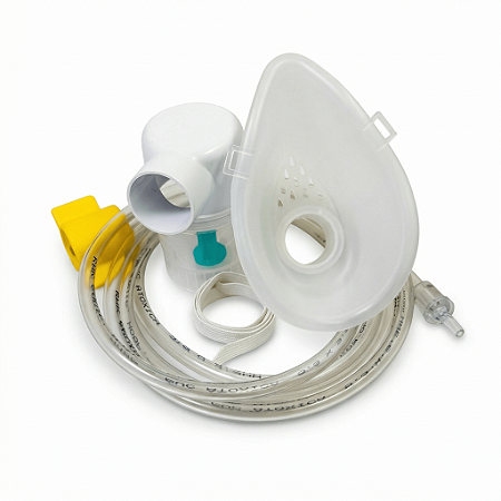 Kit Micronebulizador Ar Comprimido Máscara Adulto Infantil Para Inalação Completo