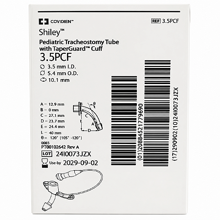 Cânula de Traqueostomia Shiley 3.5PCF Pediátrica com Cuff Covidien
