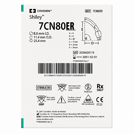 Cânula de Traqueostomia Shiley Flex 7CN80ER EVAC TaperGuard Covidien