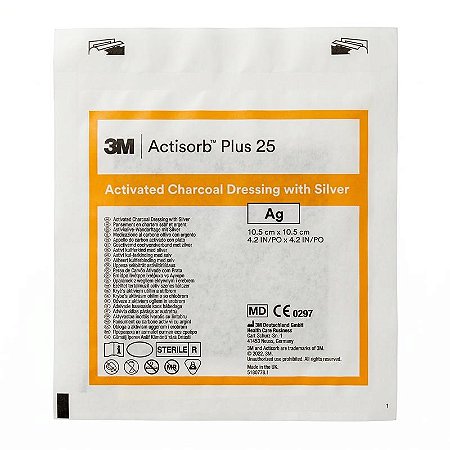 Actisorb Plus 25, Antimicrobiano com Carvão Ativo e Prata, Systagenix - Unidade