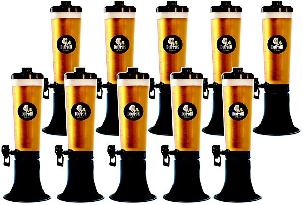 Kit  10 Torre Chopp Doutor Beer 3,5l com 2 Refil Personalizadas