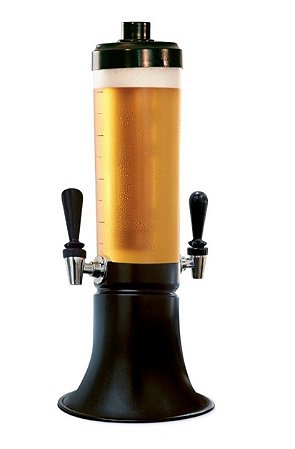 Torre de Chopp 3,5L Dupla Torneira com 2 tubos gelantes