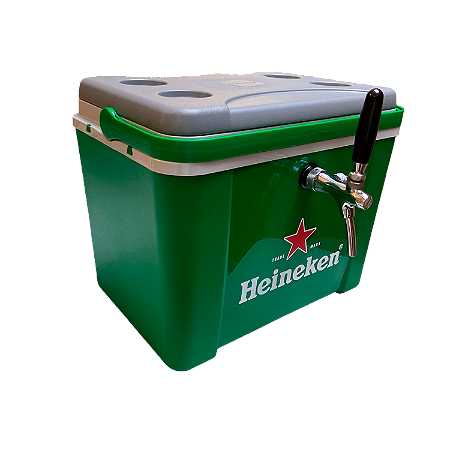 Chopeira Heineken a Gelo 1 Via Torneira Italiana Cromada 2 Serpentinas