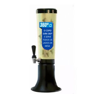 Torre de Tereré 3,5L Doutor Beer Com Copo Giratório 360 Graus