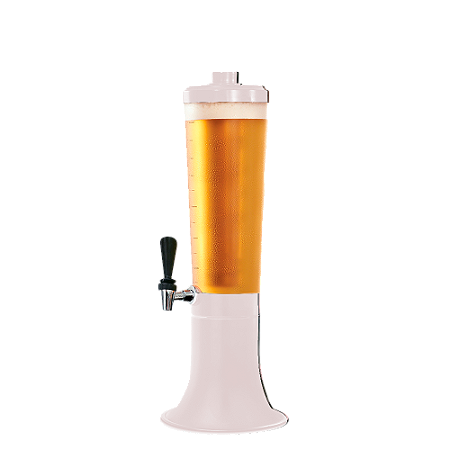 Torre de Chopp na cor Branca 3L Doutor Beer com dois tubos em alumínio