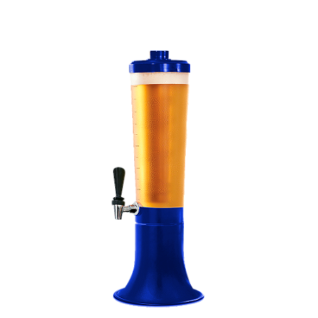Torre de Chopp na cor Azul 2,5L Doutor Beer com dois tubos em alumínio