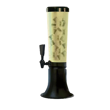 Torre de Tereré Doutor Beer 2,5L Com Torneira Tap Handle Preta