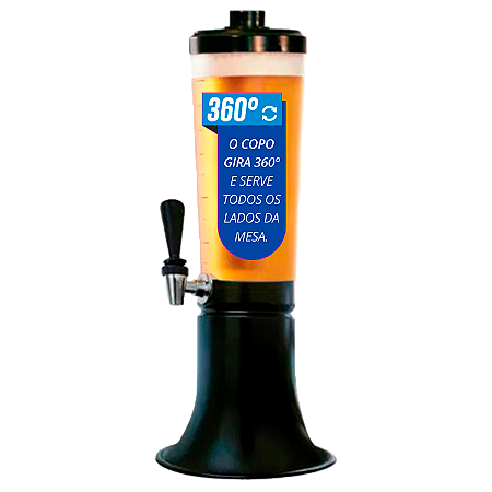 7 Torres De Chopp 3,5l Copo 360 Doutor Beer + 6 Copos