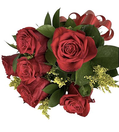 Buquê com 06 rosas un/6