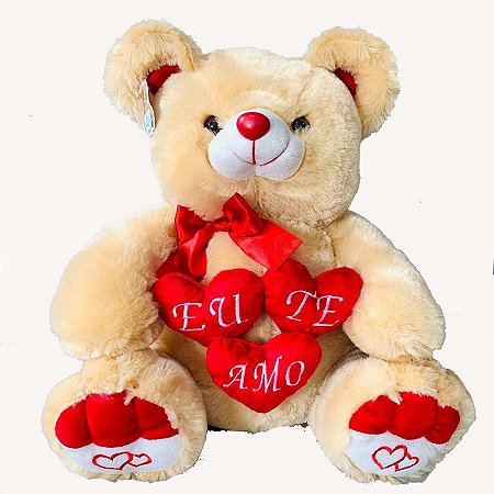 Urso Três Corações P Caramelo Baby un/1