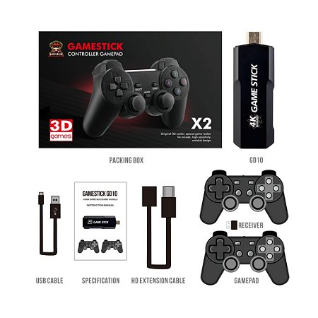 Game Stick Gd10  30.000 Jogos 64gb 2.4g 4K