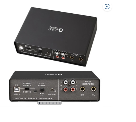 Mesa 2 Canais Interface De Áudio Q-24 TEYUN